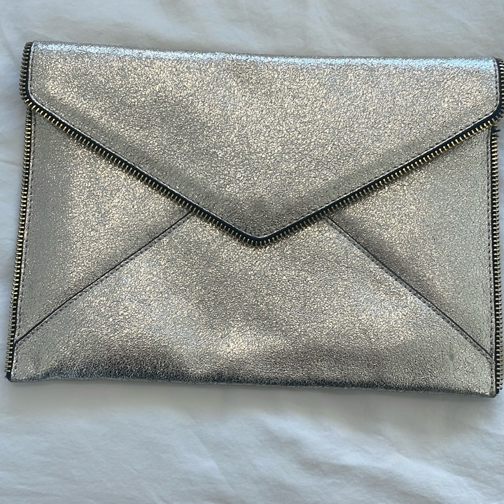 Rebecca Minkoff gold envelope clutch